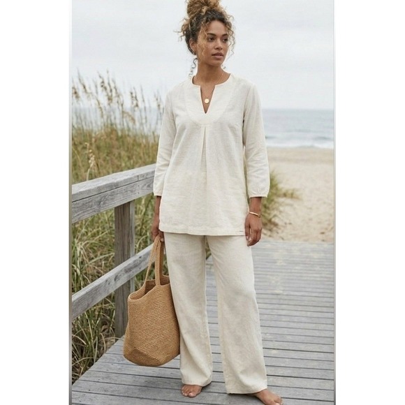 Patagonia Tops - Patagonia Hempress Tunic Top Blouse Hemp Off‎ White Women's 8 Lightweight Sheer